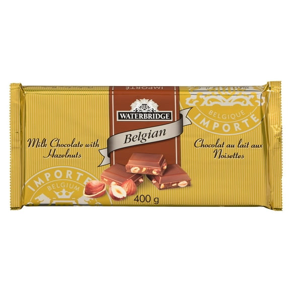 Tablette de chocolat au lait avec noissettes de Waterbridge 400 g