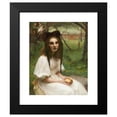 thumbnail image 2 of Pascal-Adolphe-Jean Dagnan-Bouveret 20x24 Black Modern Framed Museum Art Print Titled - A Portrait of a Girl in a White Dress, 2 of 5
