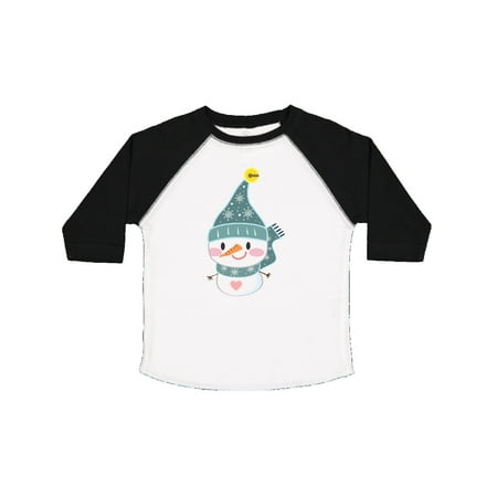

Inktastic Cute Christmas Snowman in Blue Hat and Scarf Gift Toddler Boy or Toddler Girl T-Shirt