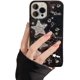 thumbnail image 2 of LOLAGIGI Funda para iPhone 13 Bling Stars 3D Hearts Diamond Twinkle Star Glitter Y2K Spark Luxury Girly Estética Diseño personalizado para mujeres niñas adolescentes Funda de TPU suave transparente, 6, 2 of 4