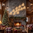 thumbnail image 3 of Lighted Wooden Christmas Reindeer Wall Decor Sign With LED Lights Hanging Ornament Fireplace Mantel Holiday Decoration, 3 of 7