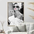 thumbnail image 6 of Iconic Poster, Abstract Printed, Make Up Wall Art, Audrey Hepburn Poster, Modern Poster, Lip Woman Artwork, Fashion Art Canvas, Canvas Wall Decor - Black Framed, 6 of 7