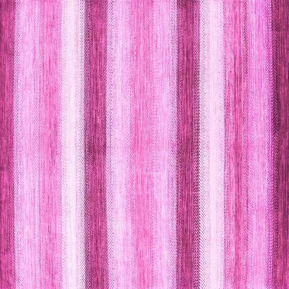Ahgly Company Indoor Square Abstract Pink Contemporary Area Rugs, 5' Square