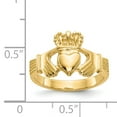 thumbnail image 2 of 14K Yellow Gold Polished Claddagh Ring, 2 of 2