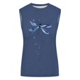 thumbnail image 3 of HNMKIU Cropped Tank Tops For Women Casual Basic Round Neck Tank Top With Print For Daily Wear Spring Summer Fall, 3 of 3