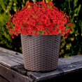 thumbnail image 4 of Artificial Outdoor Flowers,8 Bundles UV Resistant Fake Flowers,Outdoor Artificial Plastic Faux Flowers Greenery Plants for Outdoor Garden Porch Window Box Decoration(Rose Red), 4 of 5