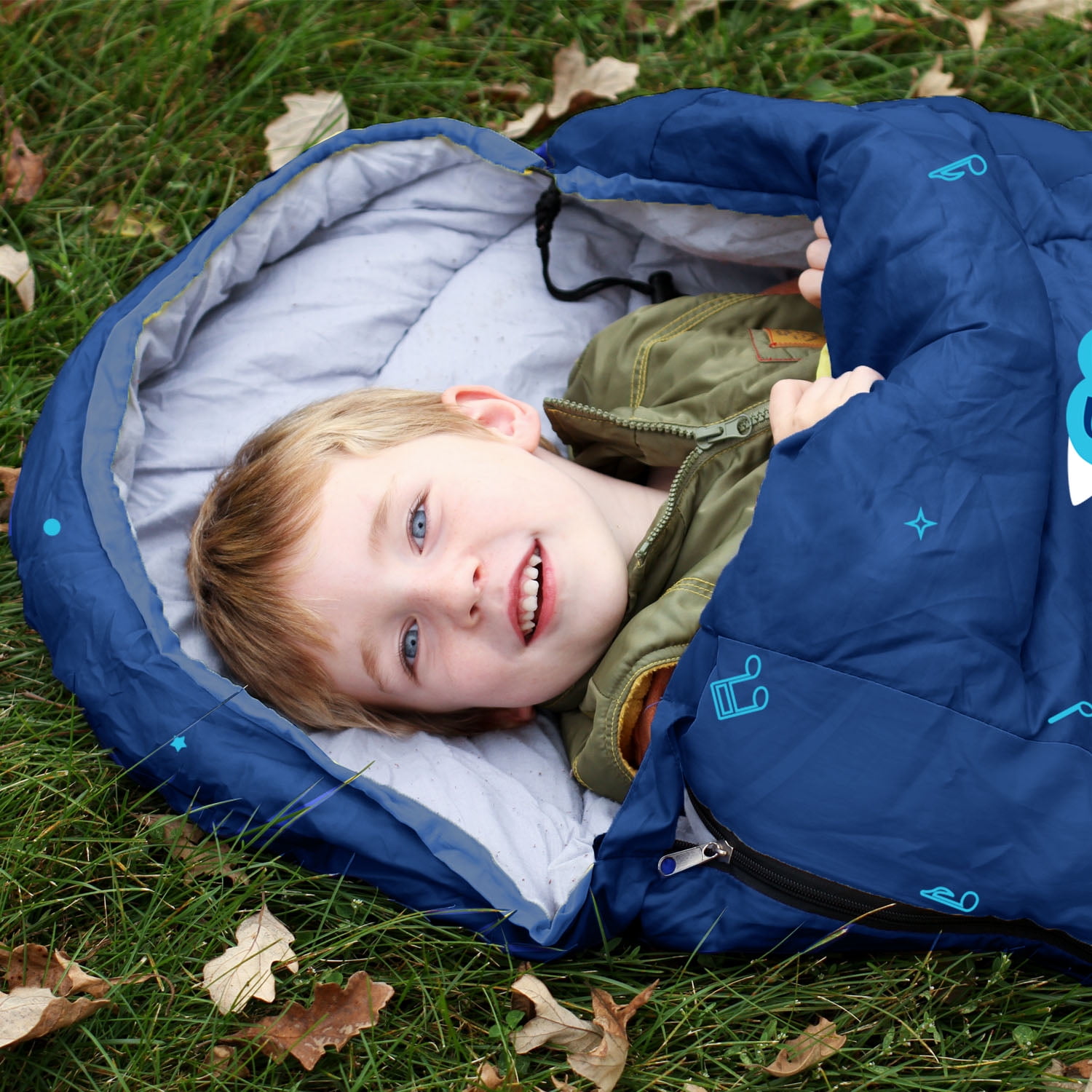 KidzAdventure Adjustable Length Youth and Kids Sleeping Bag |32F Indoor/Outdoor Boys and Girls Sleeping Bag | Mummy Style, Lightweight Sleeping Bag for Kids | U.S. Pending Patent