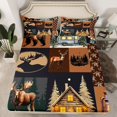 thumbnail image 2 of Feelyou 3D Deer Moose Twin Sheet Sets for Teens, Rustic Jungle Wildlife Twin Fitted Sheet, Christmas Cabin Flat Sheet, Microfiber Bedroom Decor, 3-Piece, 2 of 7