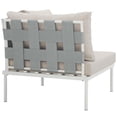 thumbnail image 5 of Modway Fauteuil d'Angle de Patio Extérieur en Aluminium et Tissu, Blanc/beige, 5 of 5