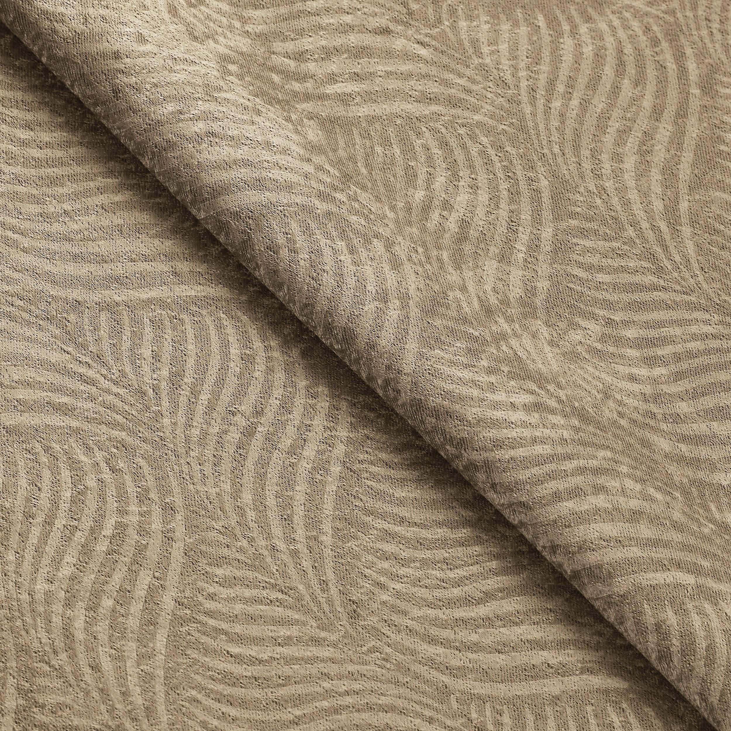 Superior Wave Blackout Grommet Curtains Panel Set, Tan, 52" x 84"