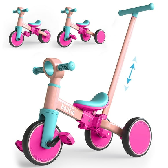 Triciclo Bautia Kids 5 en 1 con mango de empuje de 1 a 4 años con pedales