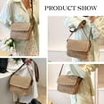 thumbnail image 2 of Kukuzhu Straw Crossbody Bags for Women, Summer Straw Beach Bag Handmade Woven Straw Purses and Handbags for Vacation Travel, 2 of 5