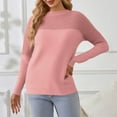 thumbnail image 5 of Stichou Sweaters for Women Cute Lantern Sleeve Pullover Sweater Knit Tops Fall Fashion Clothes Teacher Outfits Pink M, 5 of 5