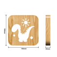 thumbnail image 3 of Lámpara de mesa de madera con pata de perro con luz nocturna Led, lámpara de escritorio creativa 3d, luz de alimentación USB, decoración de dormitorio para niños y bebés, 3 of 4