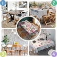 thumbnail image 4 of Pioneer Flower Floral Print Pattern Rectangle Tablecloth 60"x84",Waterproof Polyester Rectangle Table Cloth, Wipeable Spillproof Polyester Tablecloth for Dining, Camping, Indoor and Outdoor, 4 of 5