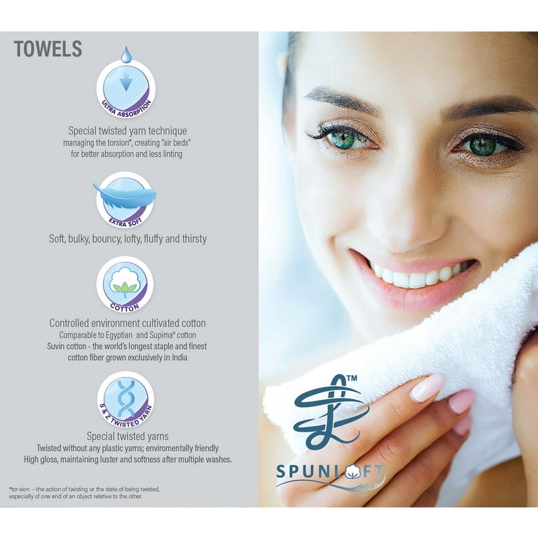 Modern Threads SpunLoft Adult Bath Towel White 4 Pack Walmart