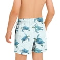 thumbnail image 7 of Edvintorg Short Boys Swim Trunks Printed Elastic Waisted Summer Vacation Beach Shorts with Pockets Size 6-15, 7 of 7