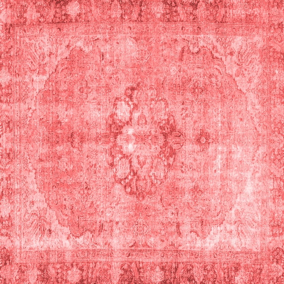 Ahgly Company Indoor Square Persian Red Traditional Area Rugs, 5' Square