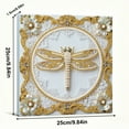 thumbnail image 5 of DIY Pearl Painting with Frame - Creative Design, DIY Self-Adhesive, Healing, Stress-Relieving Home Wall Decoration with Frame and Tools (White Canvas)-Dragonfly, 5 of 8