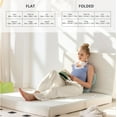 Folding Mattress, 4 inch Trifold Mattress Topper with Washable Cover