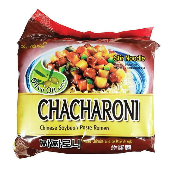 Samyang Chacharoni Chinese Soybean Paste Ramen Stir Noodles, Pack of 5, 140 g