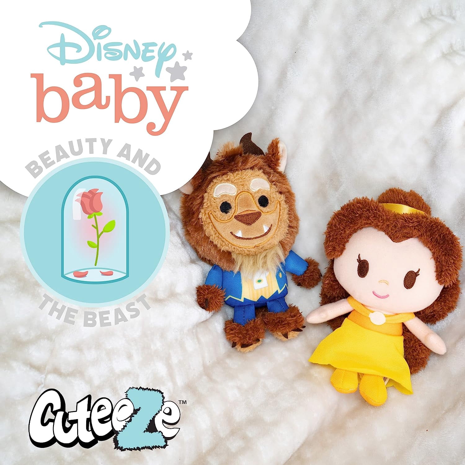Disney Baby Cuteeze Beauty and the Beast 2 Pack Plushies - Walmart.com