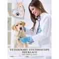 thumbnail image 2 of Dorunmo Veterinary Gifts Stethoscope Necklace with Paw Print 925 Sterling Silver Vet Nurse Necklace for Women Nursing Graduation Gift, 2 of 6