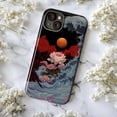 thumbnail image 6 of Japanese Lotus Moon Wave Phone Case, Aesthetic Floral Night Sky Protective Phone Cover for iPhone 16 15 14 13 12 11 Pro Max Plus Mini, 6 of 6