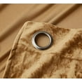 thumbnail image 6 of Chezmoi Collection Lux Caramel Gold Distressed Velvet Curtains 2 Panel Set, Room Darkening Luxury Velvet Grommet Top Window Drapes for Living Room Bedroom 50" W x 72" L, 6 of 9