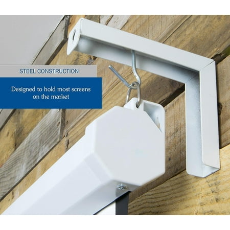 Primecables Adjustable Projector Screen L Bracket Wall Hanging Mount Pair