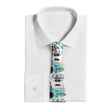 Happy Father'S Day 2024 Silk Ties For Men Casual Necktie Funny Neck Tie For Outfit Accessory Parties Gift