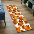 thumbnail image 4 of Kitchen Runner 2 x 6 Ft, Thanksgiving Non-Slip Residential Carpet, Fall Orange Pumpkin Maple Leaves Farmhouse Indoor Crawling Mats Runner Rugs for Living Room/Dining Room/Bedroom, 4 of 8