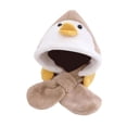 thumbnail image 4 of Gorro de animales de peluche, bufanda suave para el cuello, gorro con protección para las orejas de dibujos animados, bufanda con capucha para niños Caqui, 4 of 9
