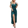 thumbnail image 5 of Vestido largo con cuello en V y estampado floral de verano para mujer Vestidos maxi largos bohemios fluidos Sincero Hogar, 5 of 5