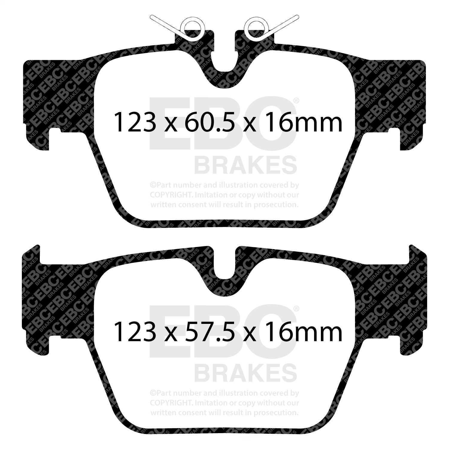EBC Brakes DP42394R Yellowstuff Street And Track Brake Pads Fits select: 2018-2022 BMW X2, 2020-2022 BMW M235XI