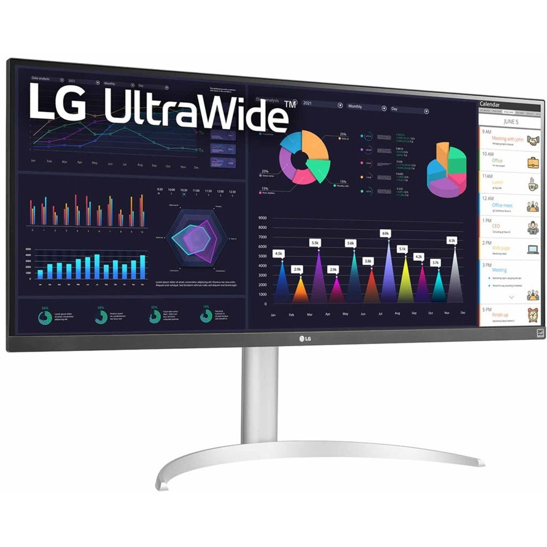 LG Ultrawide 34WQ650-W 34" Class UW-UXGA LCD Monitor - 21:9 - 34" Viewable - In-plane Switching (IPS) Technology - 2560 x 1080 - 16.7 Million Colors - Adaptive Sync/FreeSync - 400 Nit - 1 ms - 100 ... - image 6 of 11