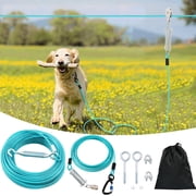 Furggis Heavy Duty Dog Runner Trolley System, 50ft Tie Out Cable with 10ft Runner Line, Supports Dogs up to 250 lbs, Yard and Camping