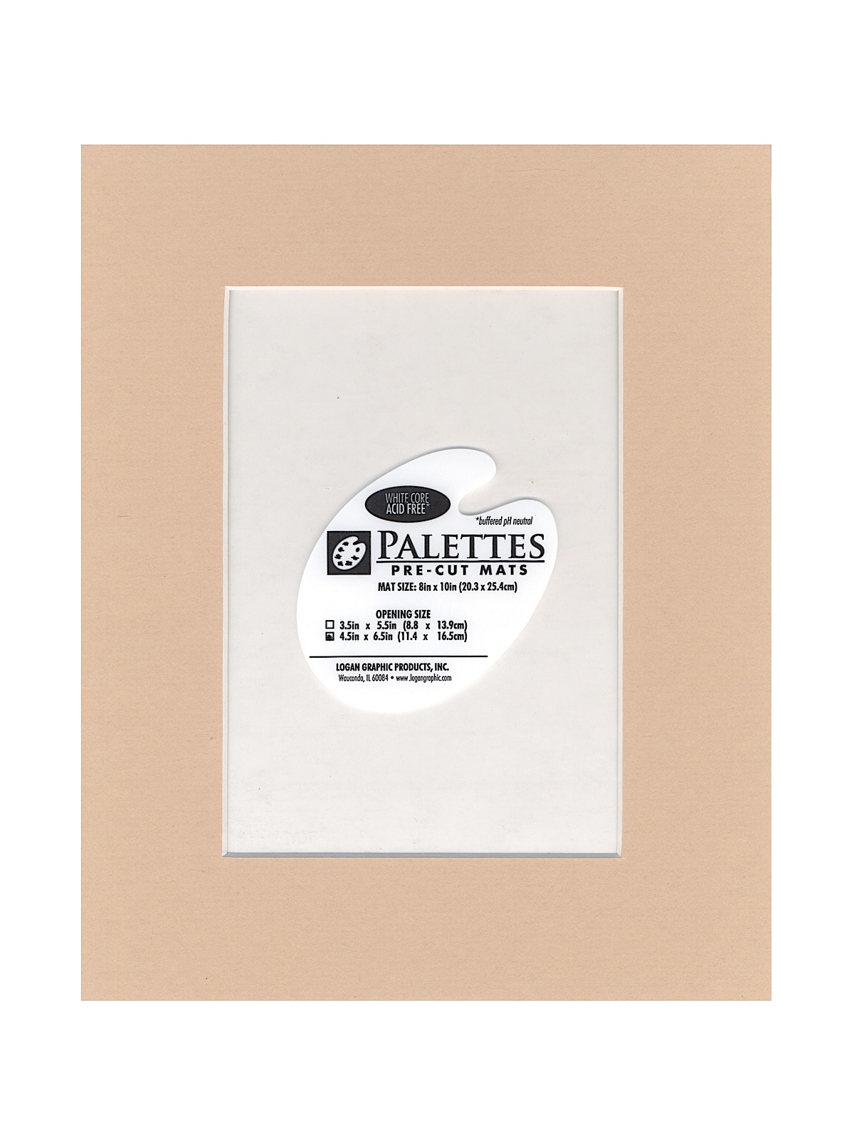 Palettes PreCut Mats rectangle, putty, 16 in. x 20 in. (pack of 5