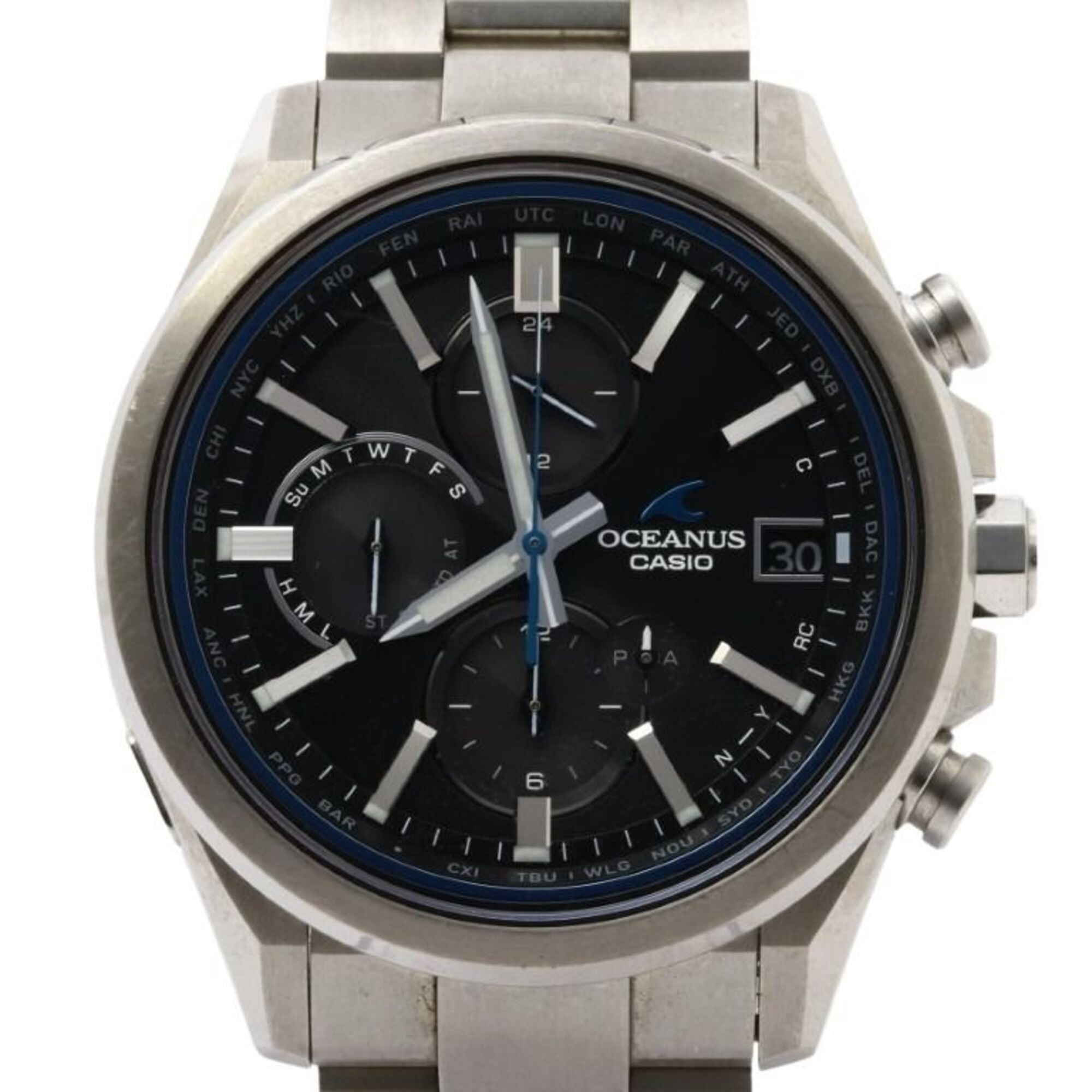 Pre-Owned CASIO OCEANUS Classic Line OCW-T4000-1AJF Black Silver