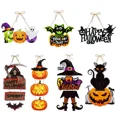 thumbnail image 1 of Decoraciones para puertas de Halloween, colgantes de calabaza, fantasma, murciélago, para el hogar, festivales de Halloween, fiestas, suministros de decoración de bricolaje, 1 of 5