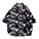 thumbnail image 1 of Camisas De Vestir Para Hombre Camisas florales hawaianas para hombre, camisas de algodón con botones para vacaciones tropicales en la playa con bolsillo (Sky Blue, XL), 1 of 6
