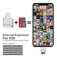 thumbnail image 4 of Lector de tarjetas TF Plug & Play, adaptador Lightning a MicroSD, sin necesidad de controlador para iPhone 6/6s/6plus/7/7plus/8/x, USB/OTG/Lightning 2 en 1, 4 of 4