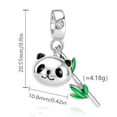 thumbnail image 2 of 925 Sterling Silver Panda & Bamboo Dangle Charm For Bracelets & Bangle Pendant Jewelry, 2 of 5