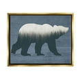 thumbnail image 3 of Stupell Industries Rustic Woodland Trees Bear Silhouette Grainy Pattern Graphic Art Metallic Gold Floating Framed Canvas Print Wall Art, Design by Lettered and Lined, 3 of 5