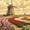 Windmill Tulip02, variant on Rustic Stone Cottage Olive Tree Framed Wall Art, Solid Wood Frame Wildflower Meadow Oil Painting Print, Countryside Landscape Wall Decor for Living Room, 12x16in