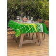 thumbnail image 3 of Outdoor Tablecloth with Umbrella Hole for Patio/Picnic/Party/Camping, Green Football Waterproof Table Cloth Rectangle Table Cover Washable, Soccer Ball Goal Net Vibrant (60"x 120"), 3 of 9