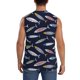 thumbnail image 4 of Fotbe Sardine Men's Camiseta sin Mangas Estampada para Hombres, Playera Casual para Gimnasio, Entrenamiento, Playa-Medium, 4 of 7