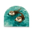 thumbnail image 2 of Qxltty Cute Otter Acrylic Napkin Holder Set of 1 Transparent Dining Table Kitchen Cafeteria Home Decor 4.1x4.9x1.97in, 2 of 9