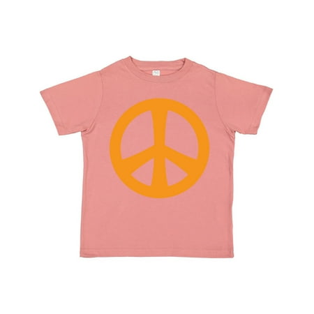 

Inktastic Peace Sign Symbol orange Gift Toddler Boy or Toddler Girl T-Shirt