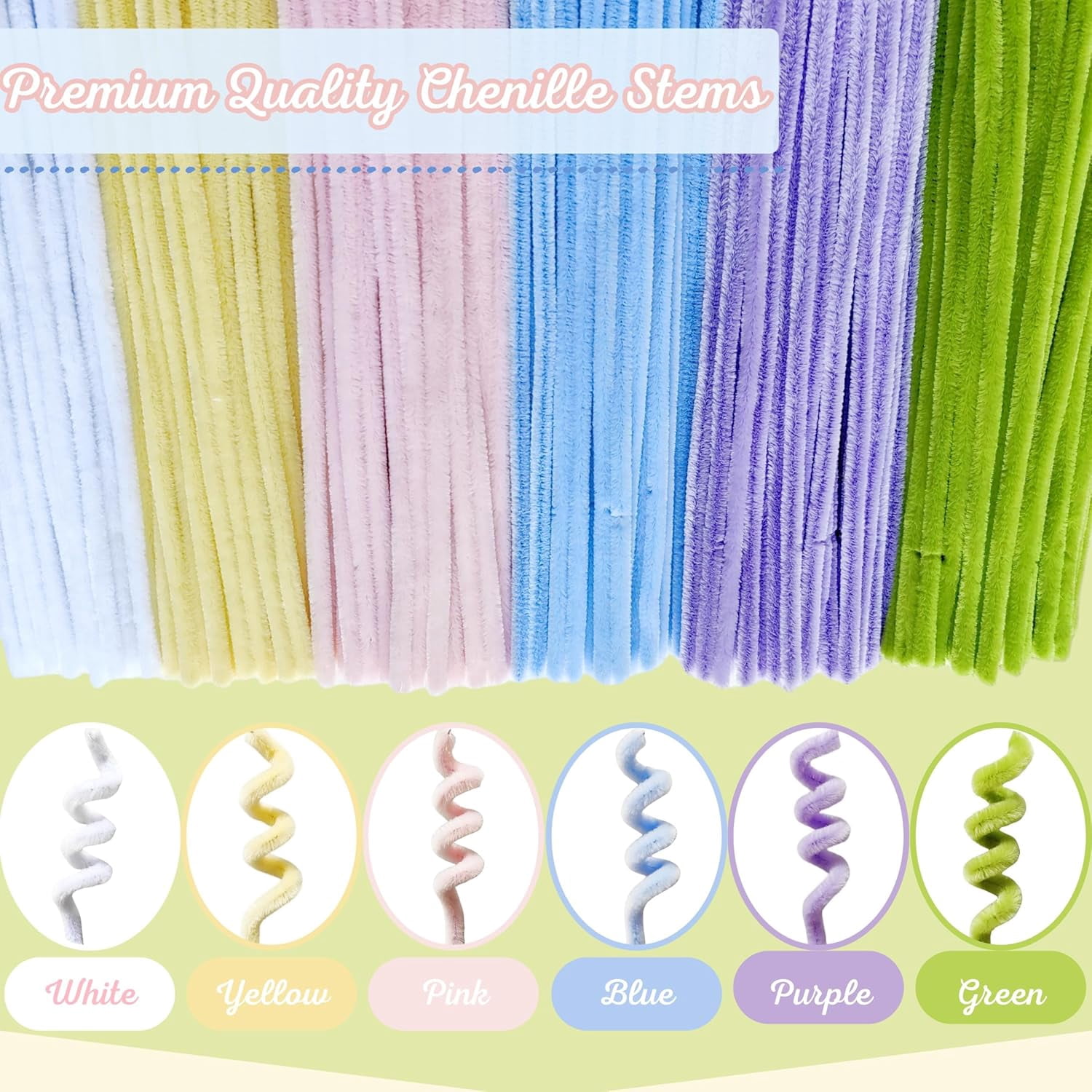 500 Pcs Pipe Cleaner Flower kit with tutoria, Pipe Cleaners Craft(6 Colors), Chenille Stems Flowers Craft kit with 20 pcs Green Floral Wires,Gardening Tape, Stamen(2 Colors), Pearl Beads, Pompoms